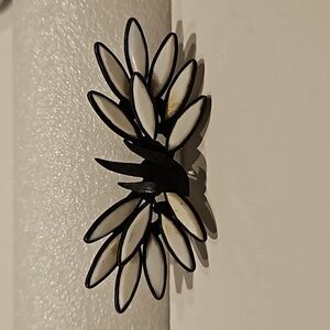 COROCRAFT Black & White Brooch